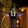 Image 30: Outsunny Voice Activated Halloween Animatronics Witch