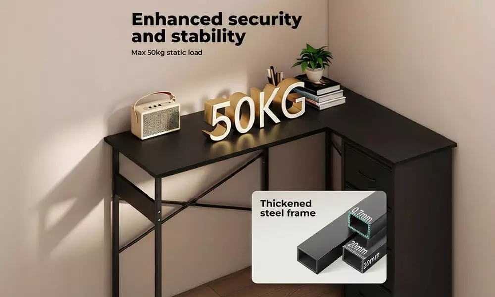 Levede L-shaped Computer Desk