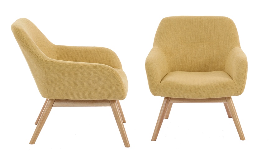 Image 45: Poltrona scandinava con gambe in legno massello Doosense