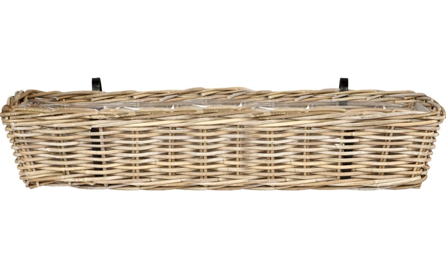 Image 3: Rattan Balcony Planter 