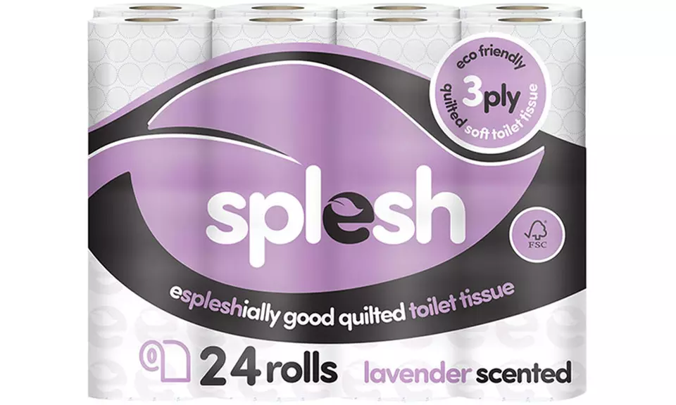 Splesh Toilet Roll Mega Bundle, Soft and Quilted Eco-Friendly Scents