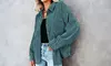 Women Loose Casual Corduroy Button Down Shirts Long Sleeve Blouses Tops