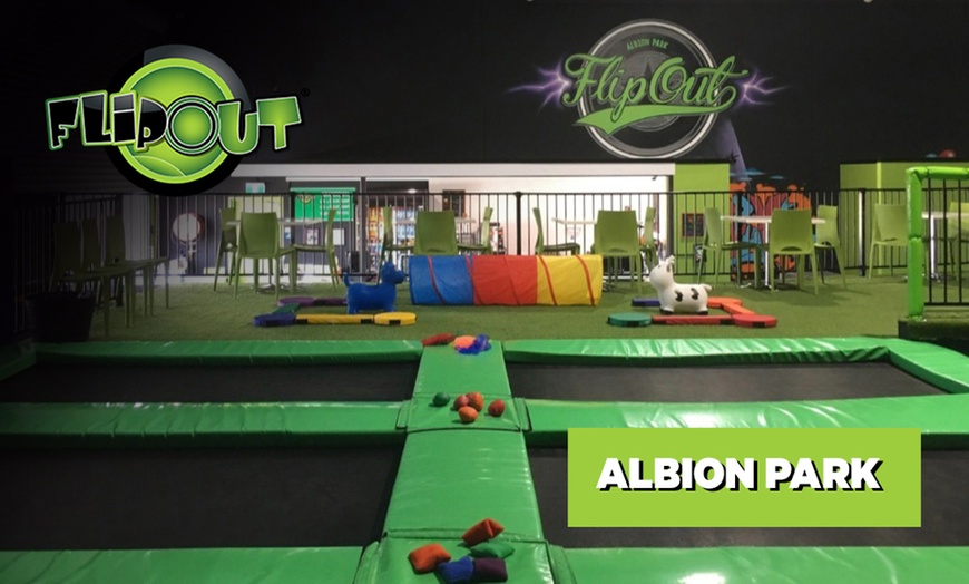 Image 1: Trampoline Park Entry at Flip Out Albion Park