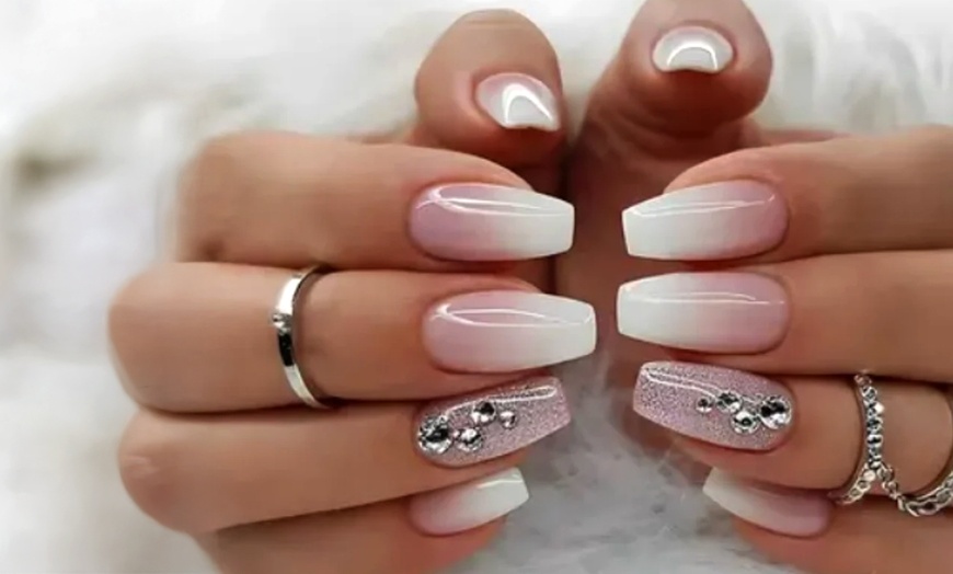 Image 2: Classic & Gelish Manicure-Pedicure w/ Hair Wash, Blowdry & Spa Add-Ons