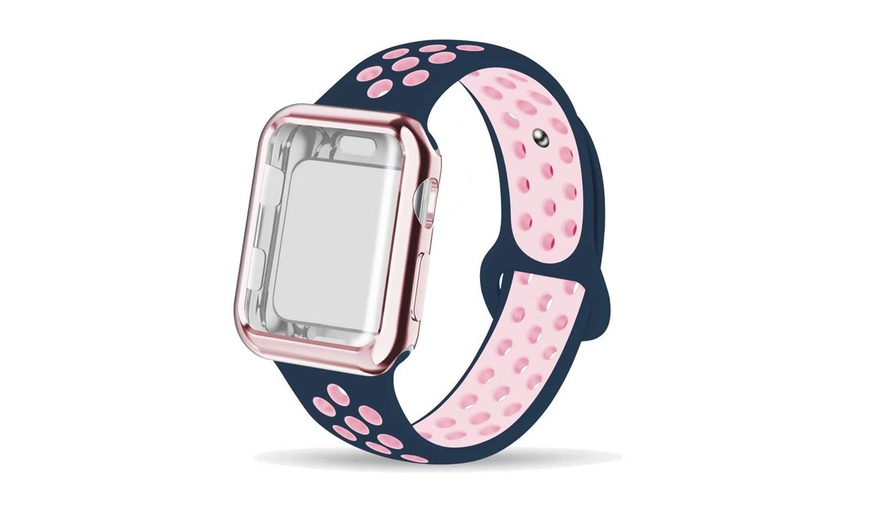 Image 7: Sports Strap Wrist Band Loop W/ Screen Protector Bumper Case For Apple Watch