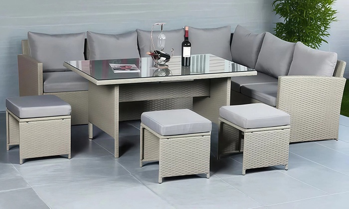 Knutsford 9 Seat Corner Rattan Dining Set