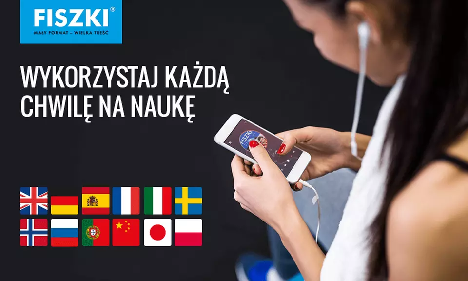 Nauka języków obcych (od 19 zł): nielimitowany dostęp do fiszek audio MP3 (12 języków do wyboru) na Fiszki.pl - Primary Image