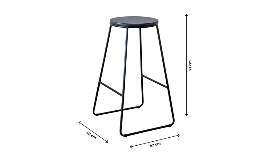 Image 6: Coppia di sgabelli in legno e metallo