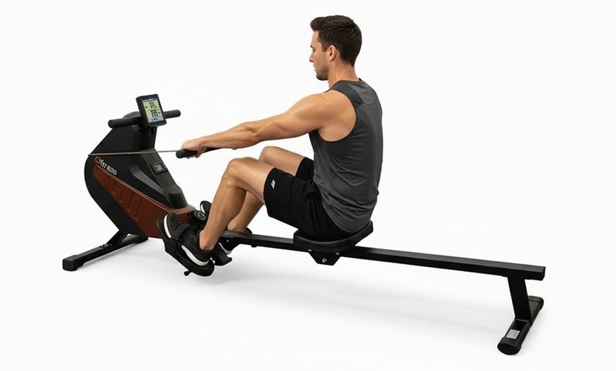 Image 13: Máquina de fitness de remo para casa con pantalla LCD
