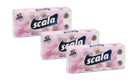 80 o 160 rotoli di carta igienica Scala a 2 veli