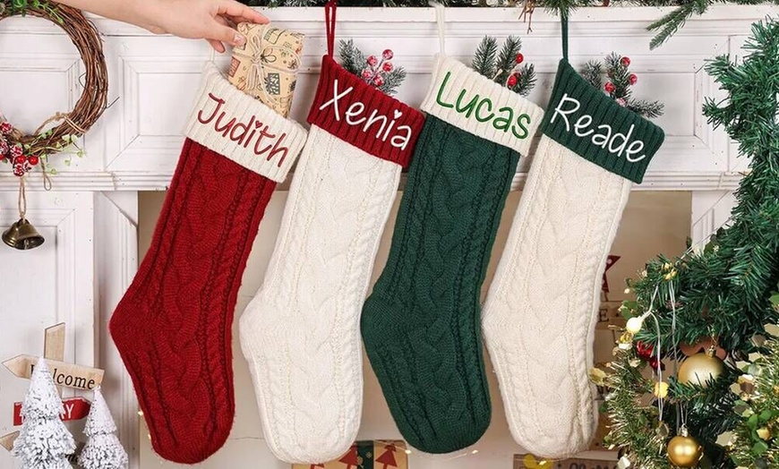Image 6: Personalized Embroidered Christmas Stockings for Festive Fun!