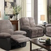 Image 2: Jumbo Cord Fabric Reclining Sofa Set
