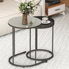 Image 4: HomCom Nesting Side Tables, Space-Saving Design