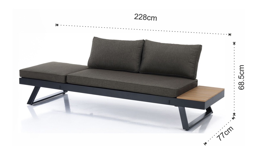 Image 29: Banc d'angle modulable et table de jardin de la marque Tomasucci