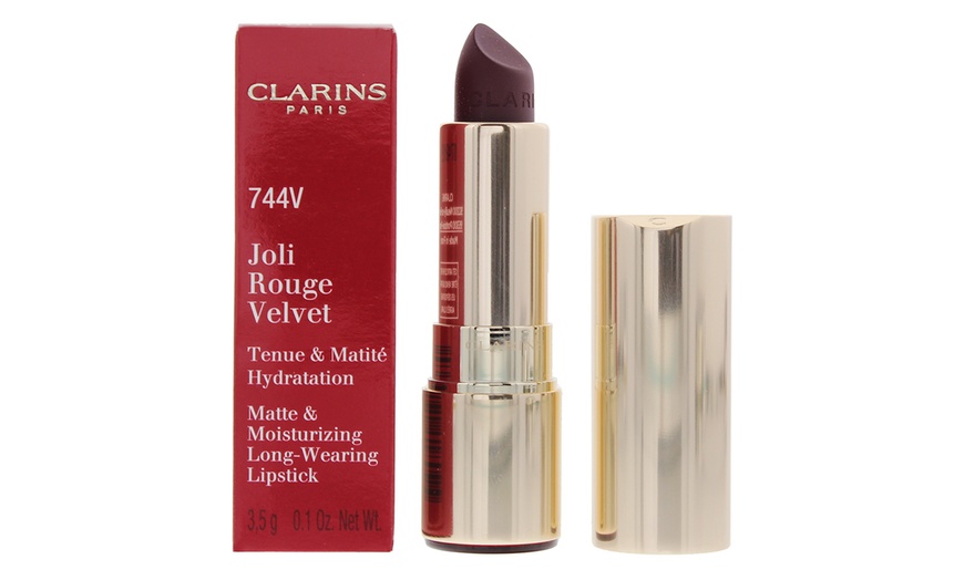 Image 3: Clarins Joli Rouge Velvet Matte Moisturising Long-Wear Lipstick