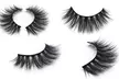 Pack of 5 Pairs 3D Mink Fur False Eyelashes Full Strips Thick Cross Long Lashes - Second Medium