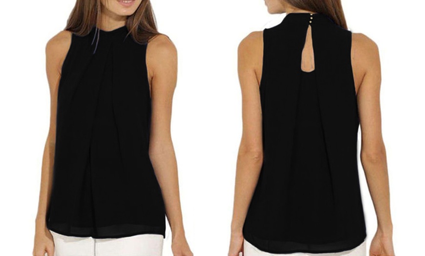 Image 4: Sleeveless Chiffon Blouse 