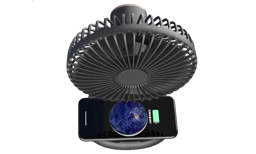 Image 7: Mini Fan with Wireless Charger