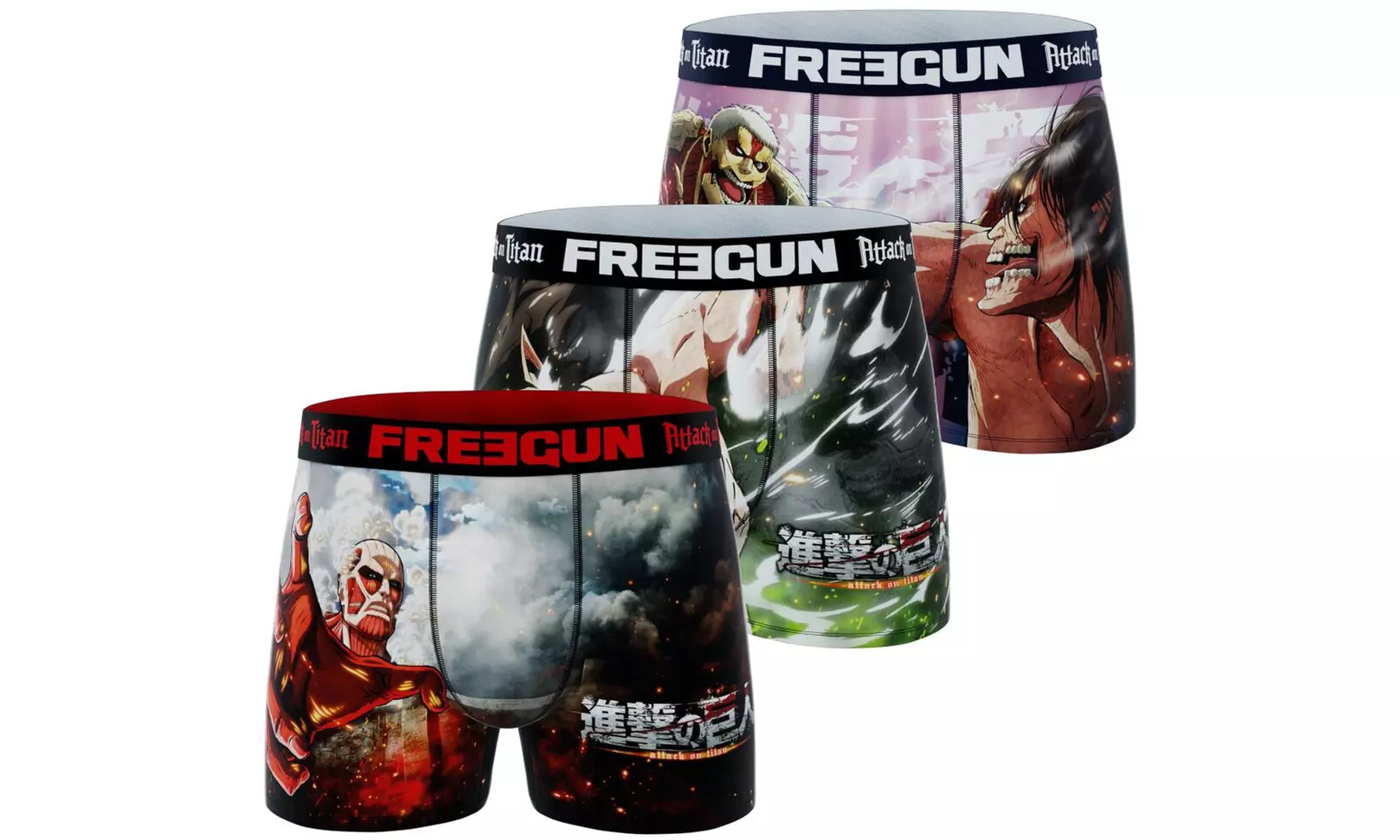 Lot de 3 boxers homme Freegun en microfibre