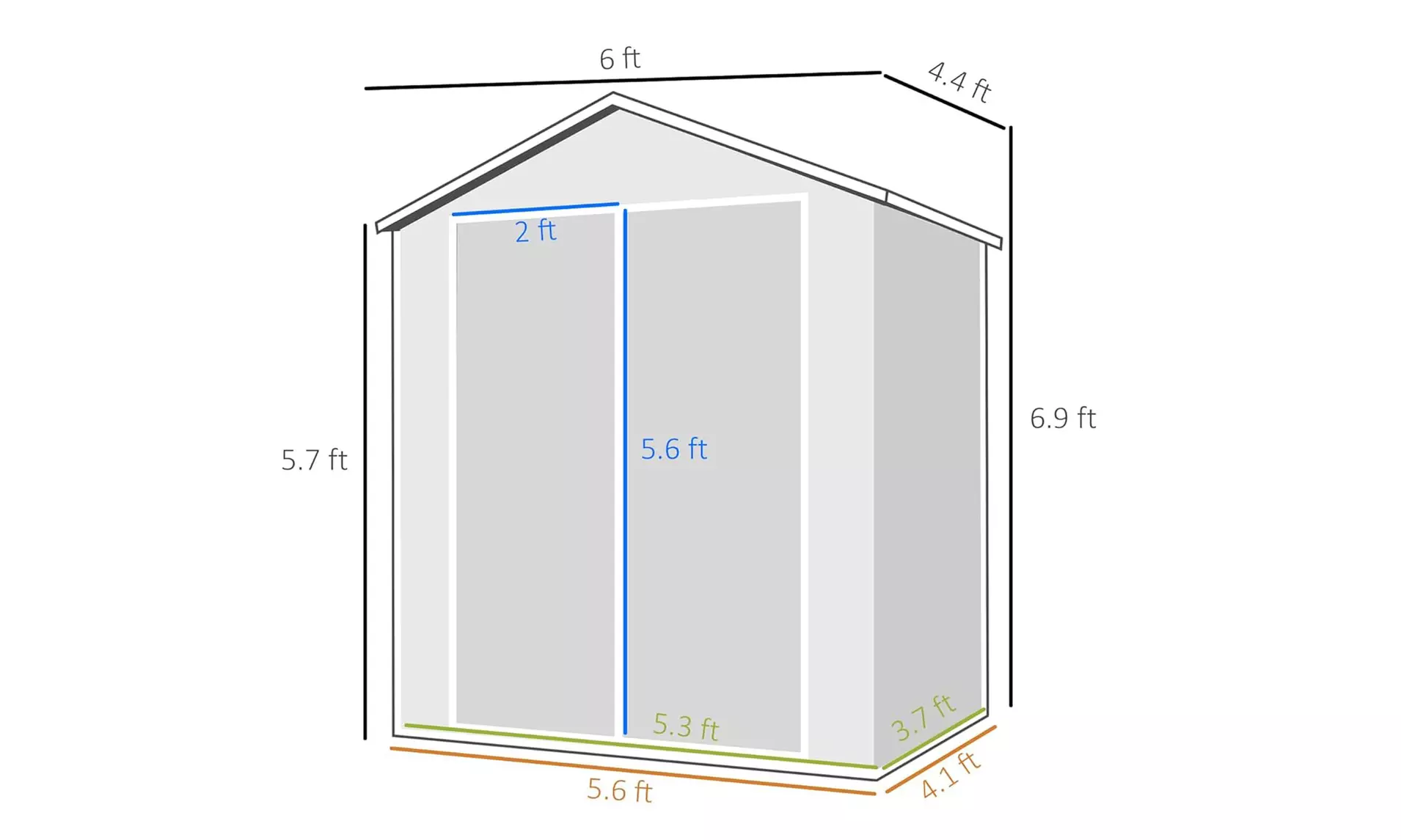 Outsunny Garden Shed - Second Medium