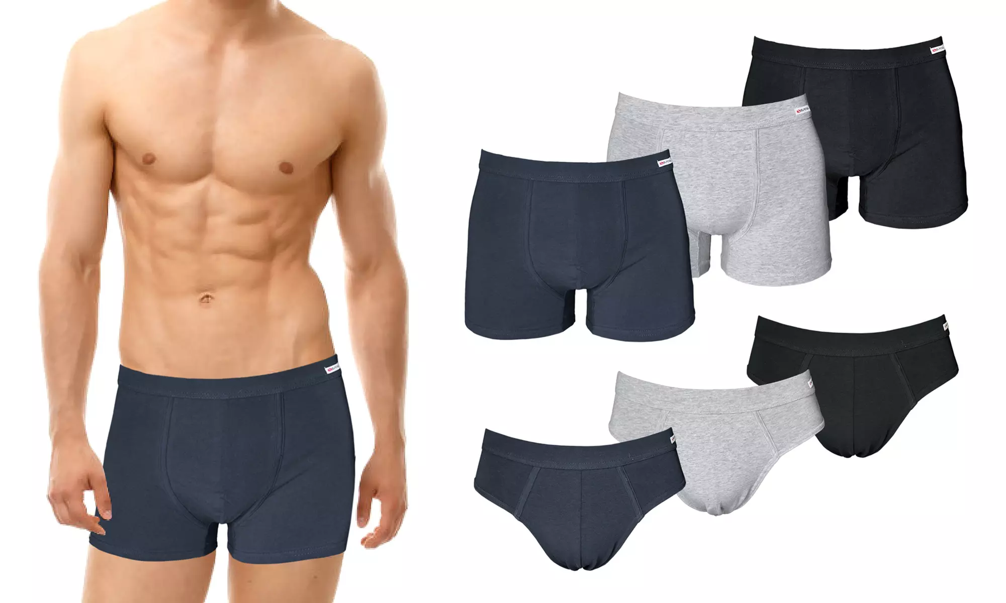 6 slip o boxer da uomo Superga