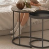 Image 3: HomCom Nesting Side Tables, Space-Saving Design