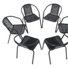 Image 6: Outdoor PE Rattan-Effect Stackable Chairs Set