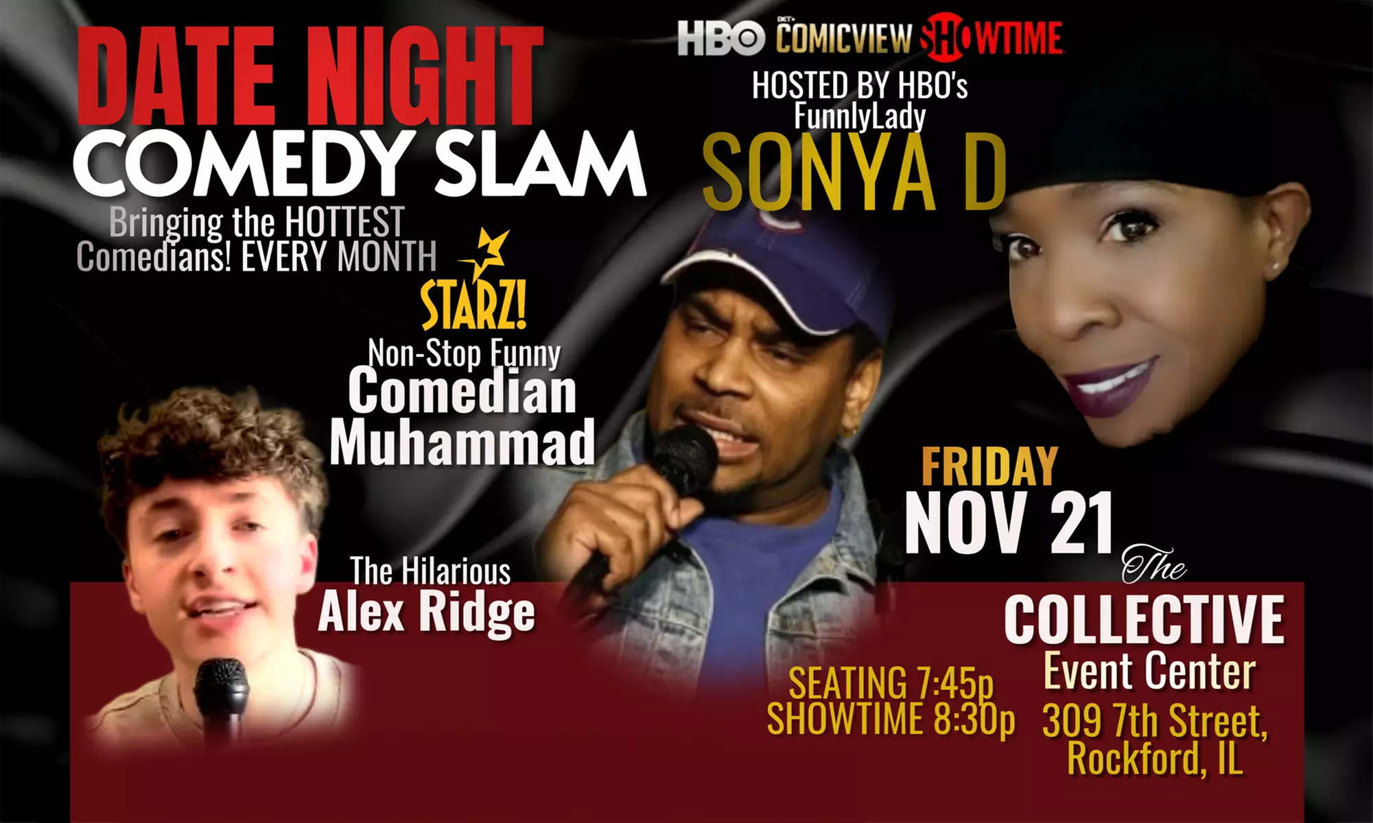 Date Night Comedy Jam - Rockford, IL on Friday Nov 21st 2025 - Primary Image