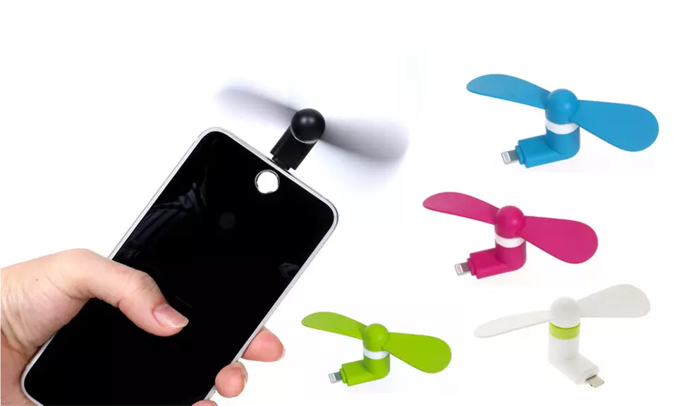 Mobile Fan Attachment for iPhones and Android Smartphones - Primary Image