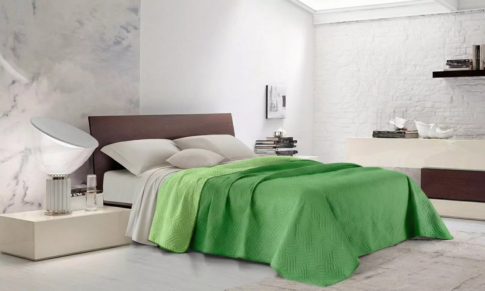 Tweekleurige sprei voor over je bed