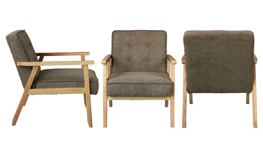 Image 19: Sillón con acolchado suave o de rizo y patas de madera, de Doosense