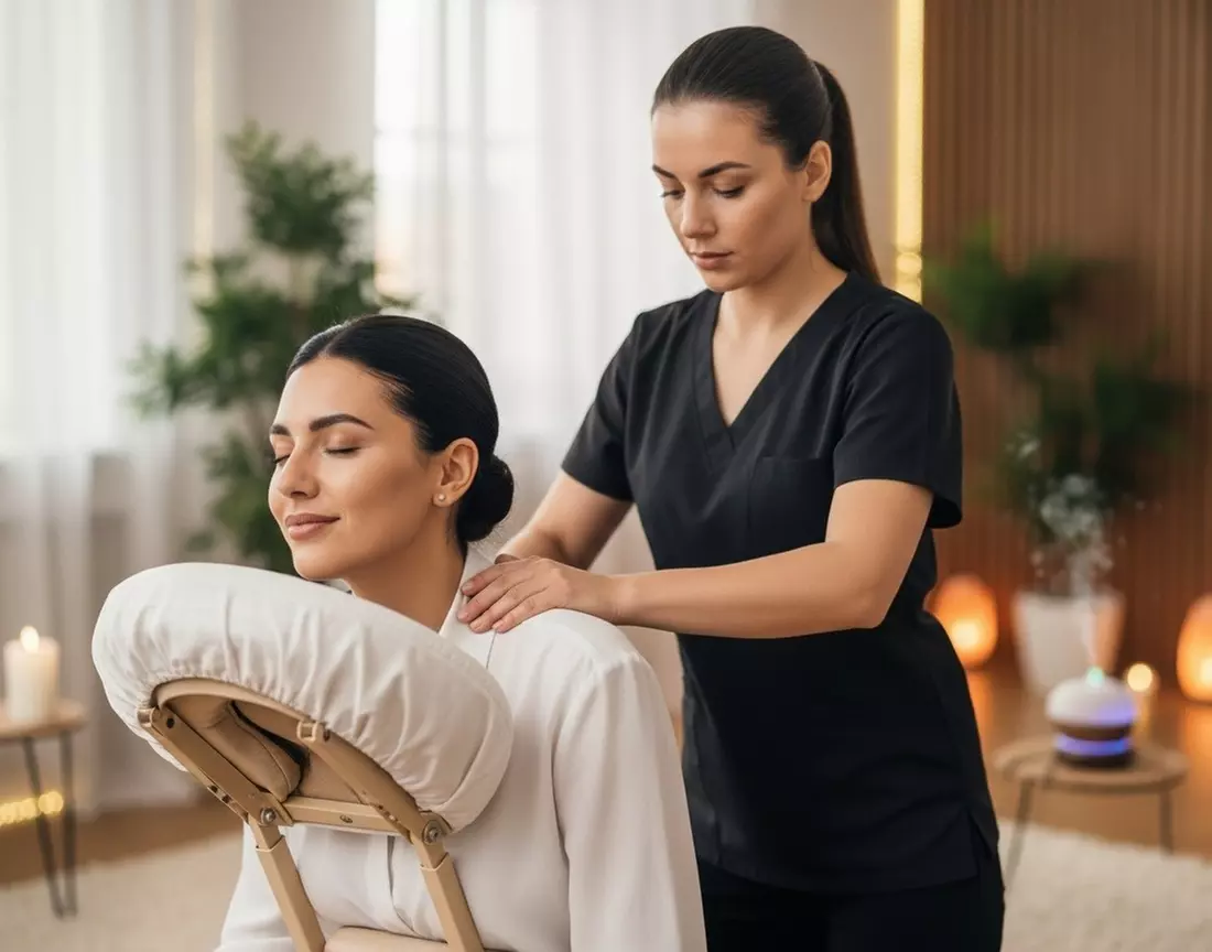 Revive with a 10-, 15-, or 30-Minute Chair Massage with Healing Hands of Zen (Up to 55% Off) - Primary Image