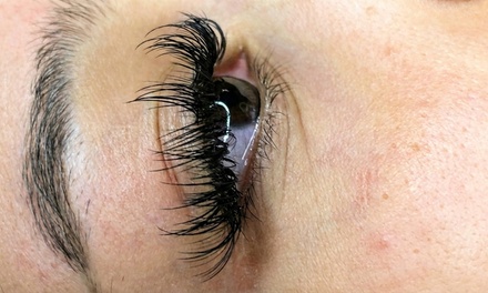 Professional Home Service with Experienced Lash Artist includes Full Set of Eyelash Extensions with 2D or 4D Volumes - Beautybytajah