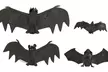 4pcs Halloween Hanging Fake Bat Decoration Props Party Decor Prank Joke - Second Medium