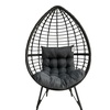 Image 2: Outdoor Rattan Standing Egg Chairs