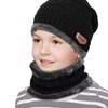 Image 6: Gorro de punto para niños y niñas, con opción a cuello redondo a juego