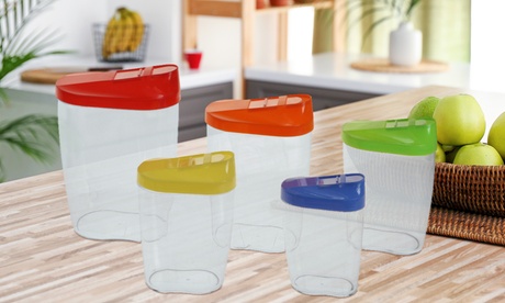 5 contenitori Silvano realizzati in plastica alimentare e privi di BPA