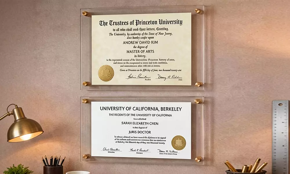 Custom Diploma Frame | Personalized Graduation Certificate Display