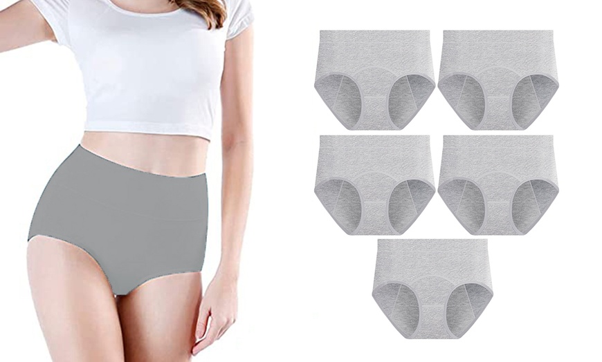 Image 5: 5er-Set Mid-Waist Menstruationsunterhosen 