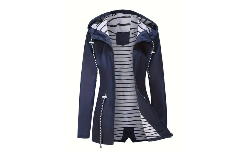Image 13: Athletic Windbreaker Jacket Water-Resistant Raincoat