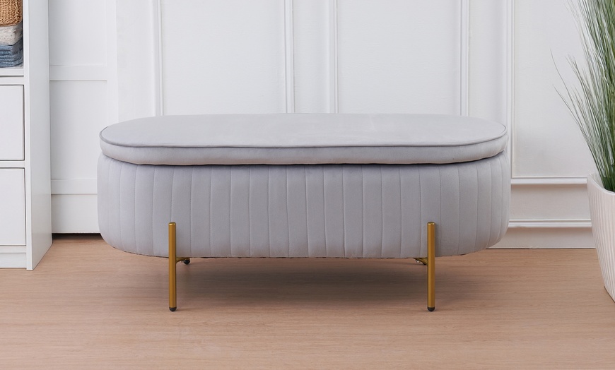Image 25: Pouf contenitore a divanetto