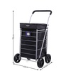 Image 4: Hoppa Lightweight Four or Six Wheel Folding Shopping Trolley