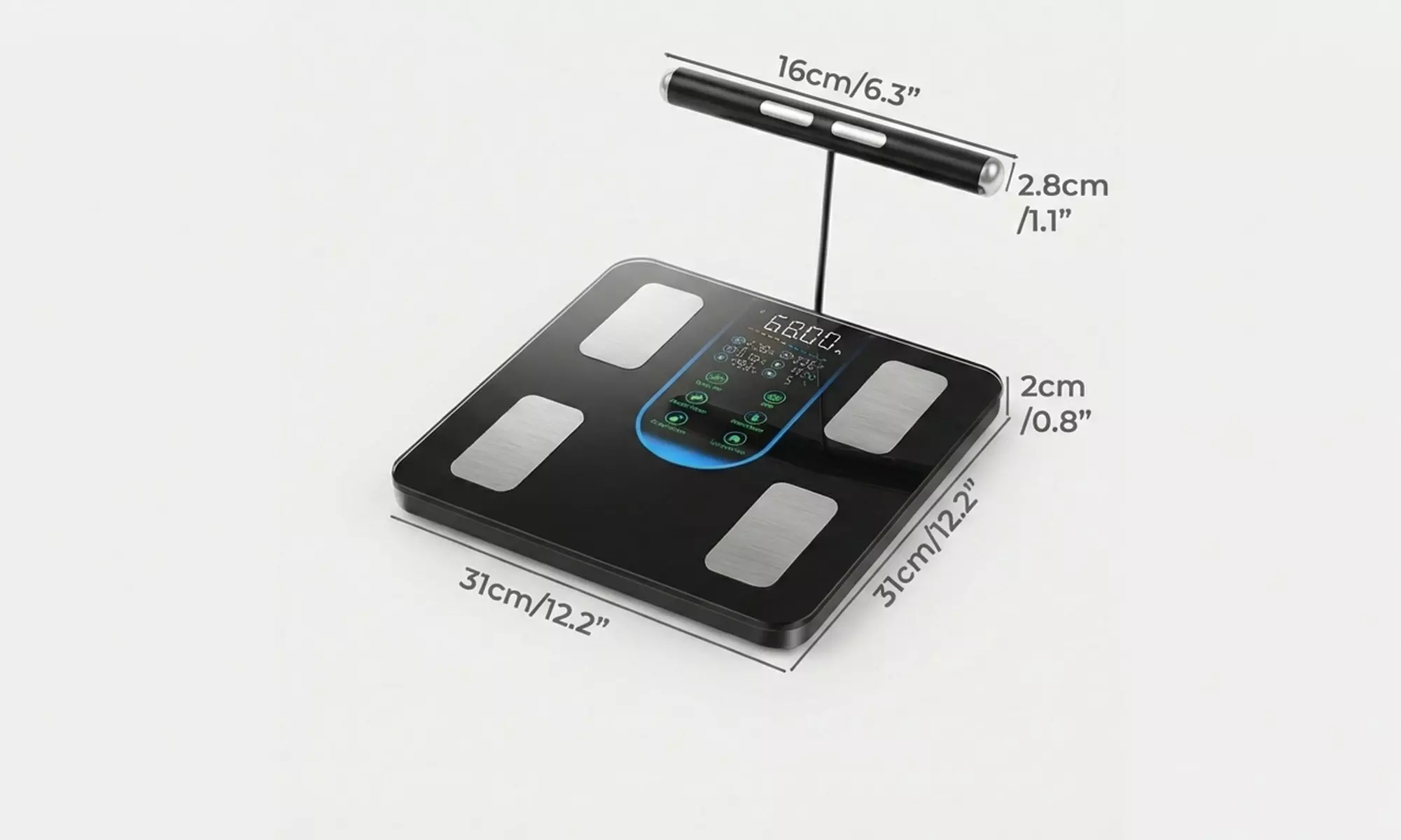 Centra Smart Body Fat Scale with 8-Electrode Analysis