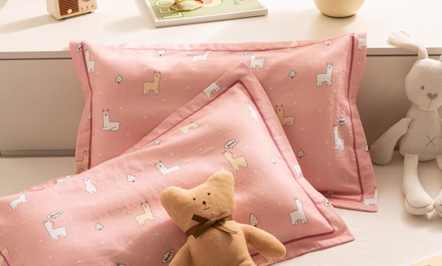 Image 49: Breathable Pure Cotton Kids Pillowcase Pair