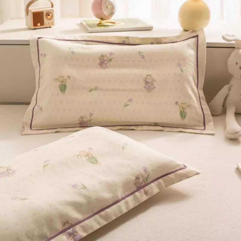 Breathable Pure Cotton Kids Pillowcase Pair
