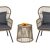 Image 19: Outsunny Woven Bistro Set with 2 Chairs and Table, Choice of Styles