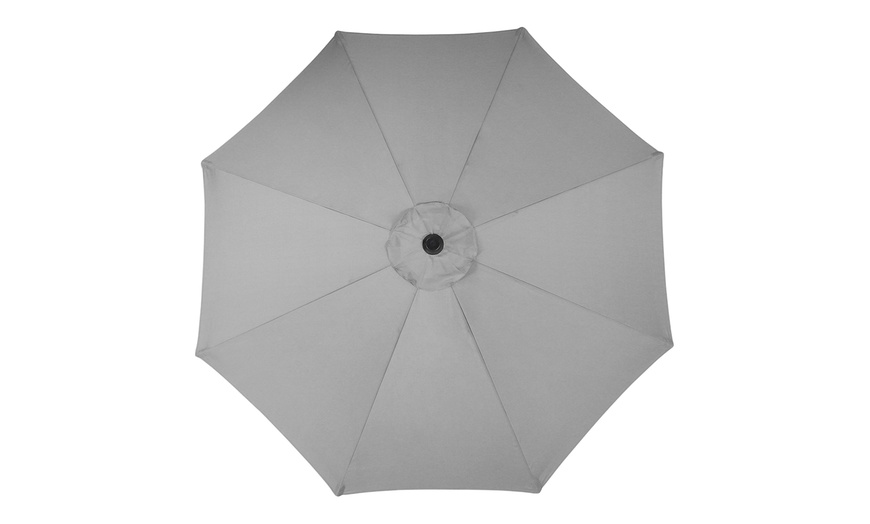 Image 9: Outdoor Large 3M Rotating Parasol with Multiple Base 