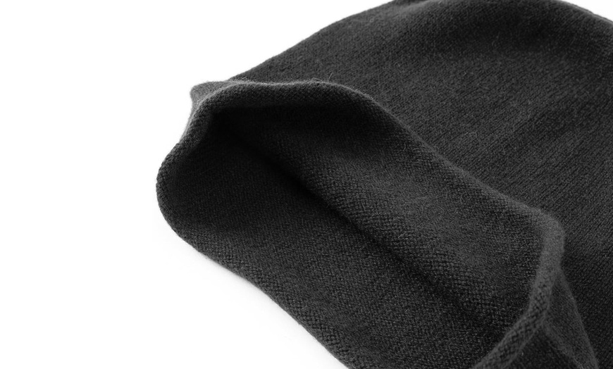 Image 5: 100% Cashmere Slouchy Beanie for Women and Men