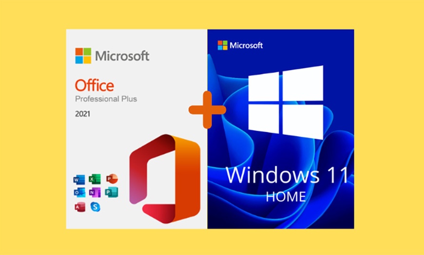 Image 1: Microsoft Office 2021 Pro Plus & Windows 11 Home Bundle 