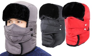 Unisex Winter Hat with Face Cover